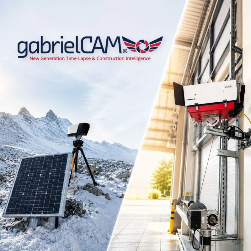 A split view of two gabrielCAM® cameras deployed in contrasting extreme environments.